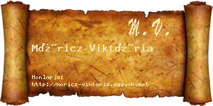 Móricz Viktória névjegykártya