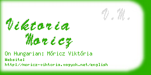 viktoria moricz business card